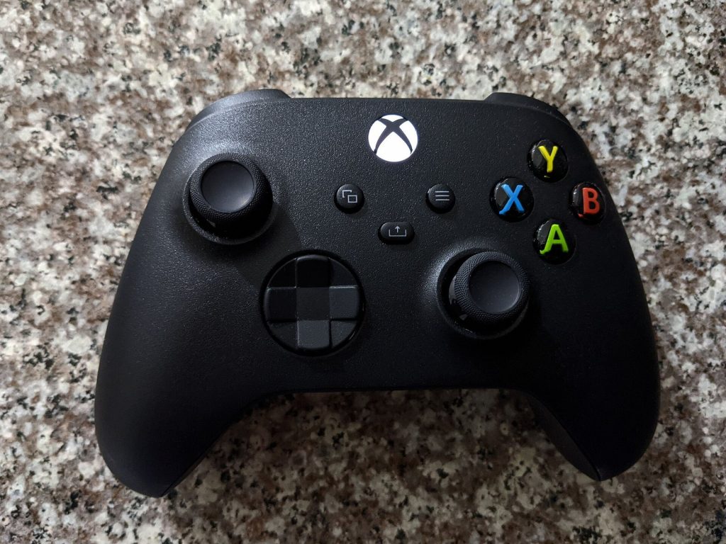Carbon Black Xbox Series X wireless controller on a plain background