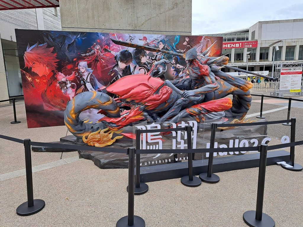 Large Wuthering Waves display panel by Kuro Games at Tokyo Game Show 2024
